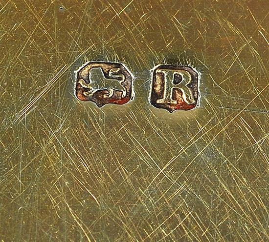 A George III silver snuff box, by William Eley II, Length 85mm. Weight: 4.1oz/130grms